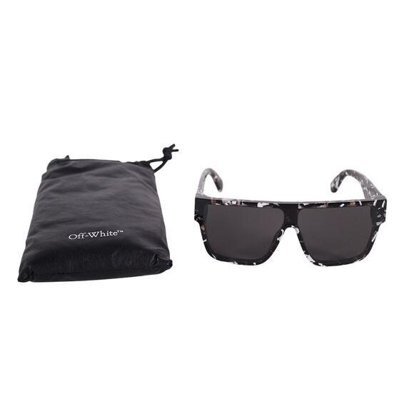 Off-White SYRACUSE Shield Sunglasses - Havana Black / Dark Grey - NWT - Picture 9 of 9